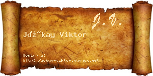 Jókay Viktor névjegykártya