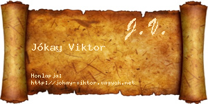 Jókay Viktor névjegykártya