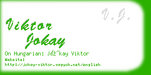 viktor jokay business card